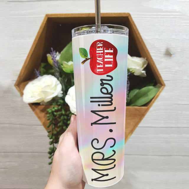 Custom Teacher Tumbler, Back To School