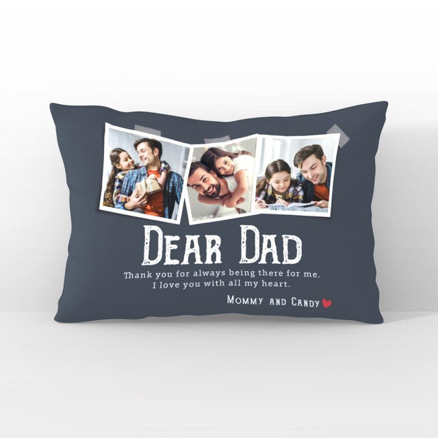 Custom Text and Photo, Gift For Dad, Pillow