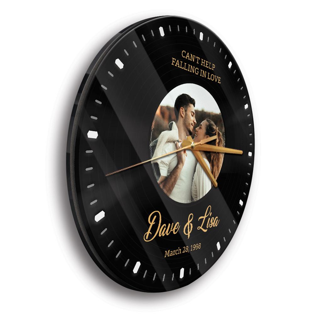 Custom Wall Clock, Personalized Name And Text, Upload Photo