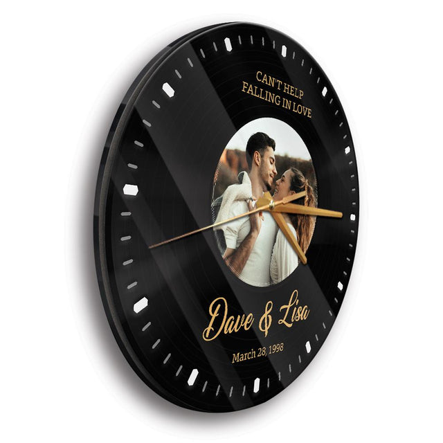 Custom Wall Clock, Personalized Name And Text, Upload Photo