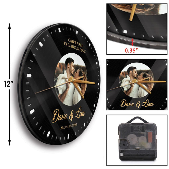 Custom Wall Clock, Personalized Name And Text, Upload Photo