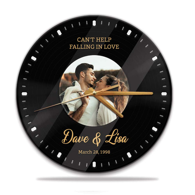 Custom Wall Clock, Personalized Name And Text, Upload Photo