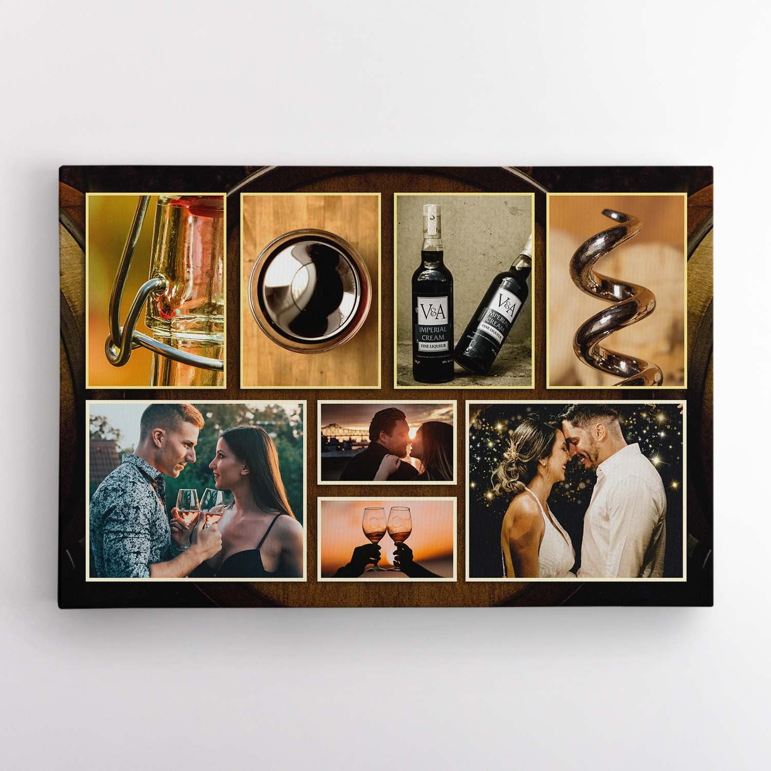 Custom Wine Name Art And Upload Photo, Canvas Wall Art