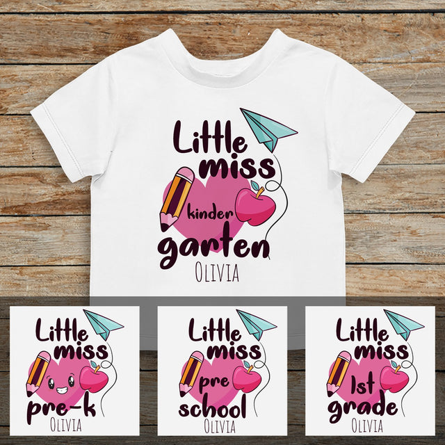 Customized Back To School Shirt For Kids, Custom Name And Grade