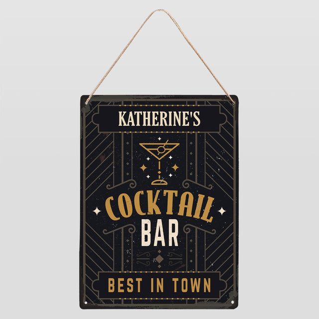 Customized Bar Sign, Cocktail Bar Best In Town