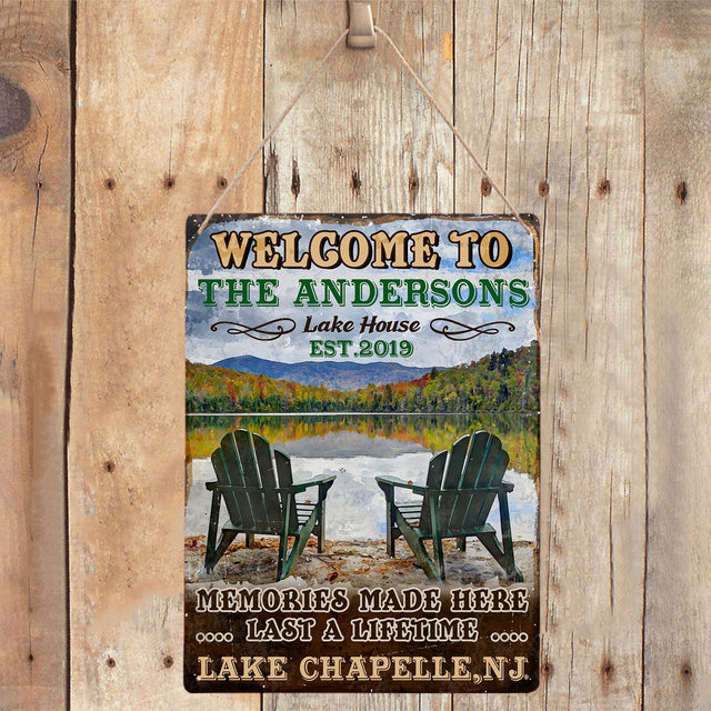 Customized Camp Sign, Welcome To Lake House