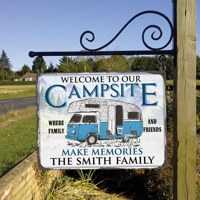 Customized Camp Sign, Welcome To Our Campsite, Custom Family Name