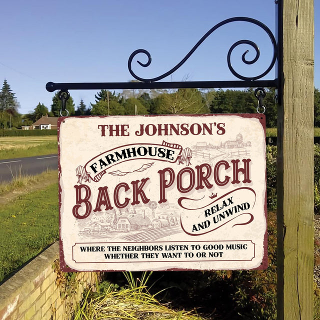 Customized Farm Sign, Back Porch, Relax And Unwind