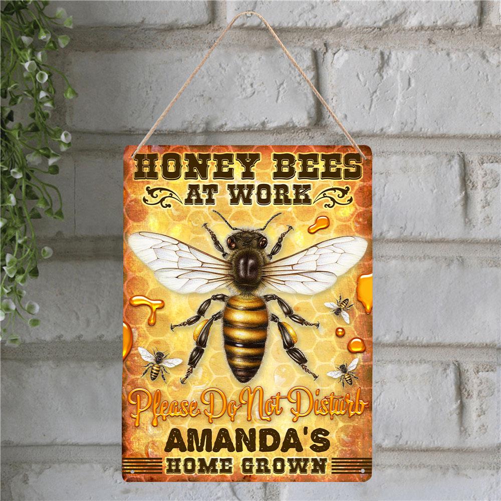 Customized Farm Sign, Bee Farm, Honey Bees At Work Please Do Not Disturb