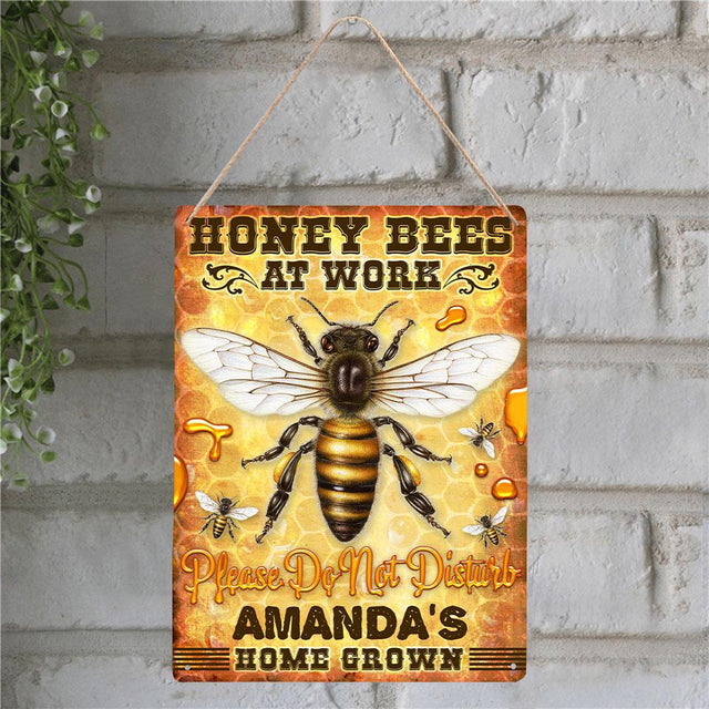 Customized Farm Sign, Bee Farm, Honey Bees At Work Please Do Not Disturb