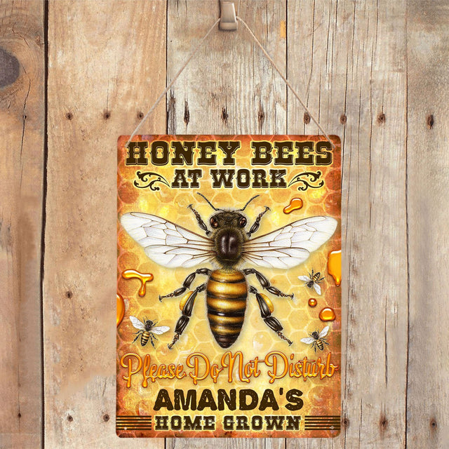 Customized Farm Sign, Bee Farm, Honey Bees At Work Please Do Not Disturb