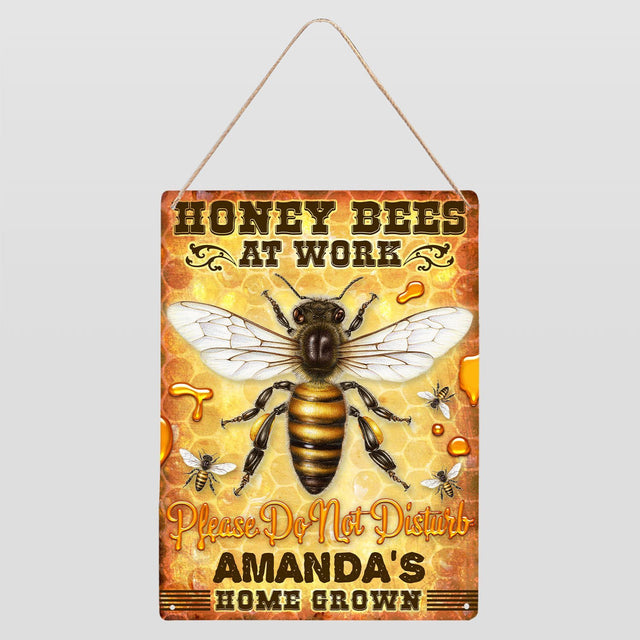 Customized Farm Sign, Bee Farm, Honey Bees At Work Please Do Not Disturb