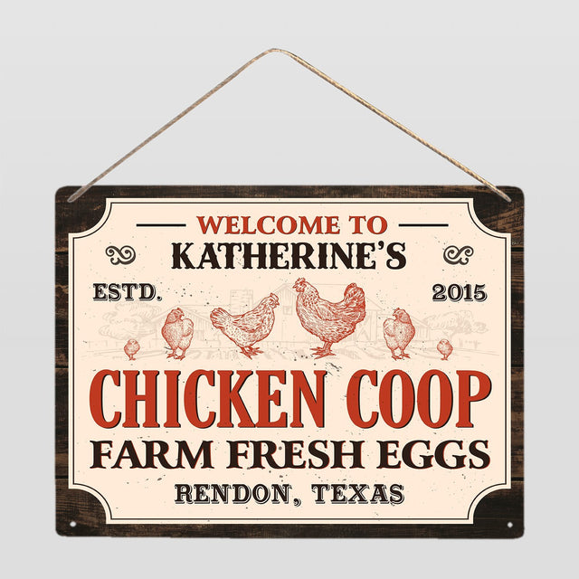 Customized Farm Sign, Chicken Coop Farm Fresh Eggs
