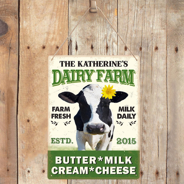 Customized Farm Sign, Dairy Farm, Farm Fresh Milk Daily