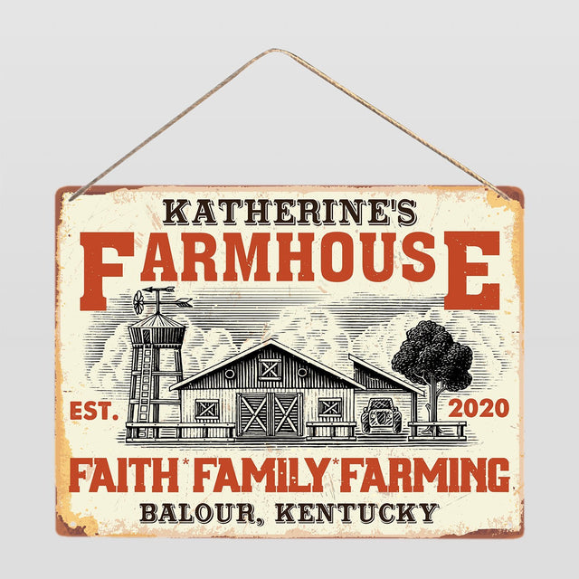 Customized Farm Sign, Faith Family Farming