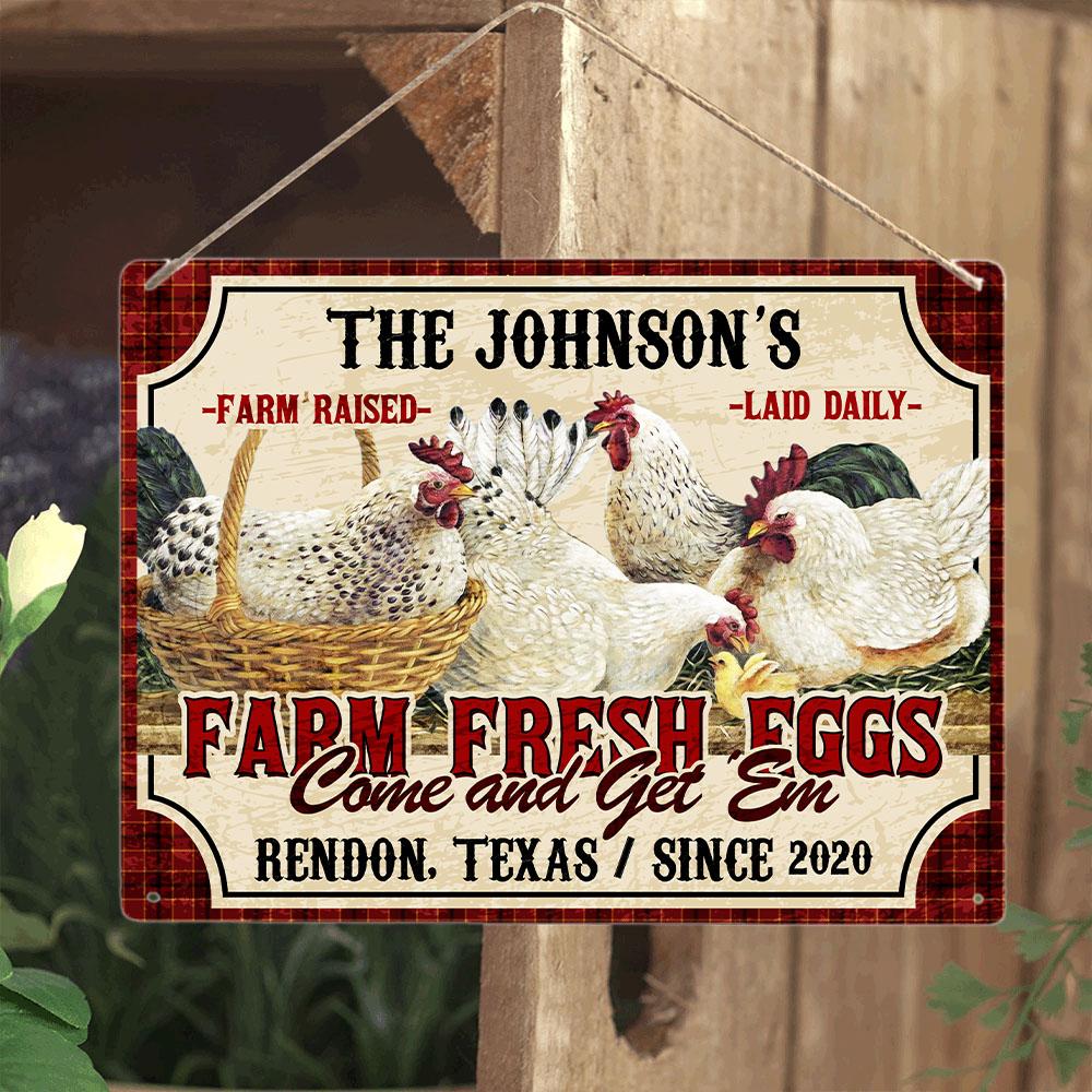 Customized Farm Sign, Farm Fresh Eggs, Come And Get Em