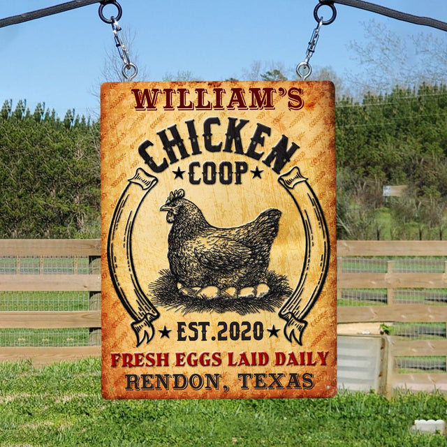 Customized Farm Sign, Fresh Egg Laid Daily