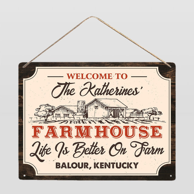 Customized Farm Sign, Life Is Better On Farm