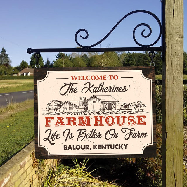 Customized Farm Sign, Life Is Better On Farm