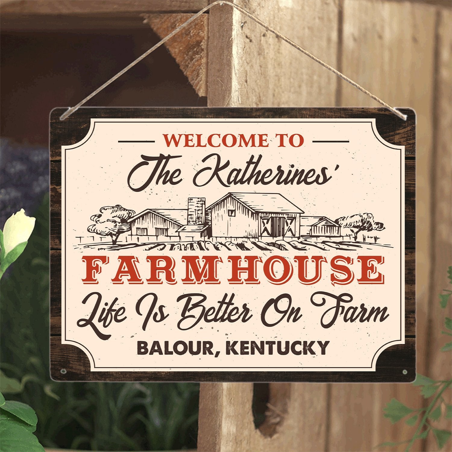 Customized Farm Sign, Life Is Better On Farm