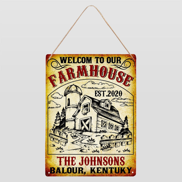 Customized Farm Sign, Welcome To Our Farmhouse