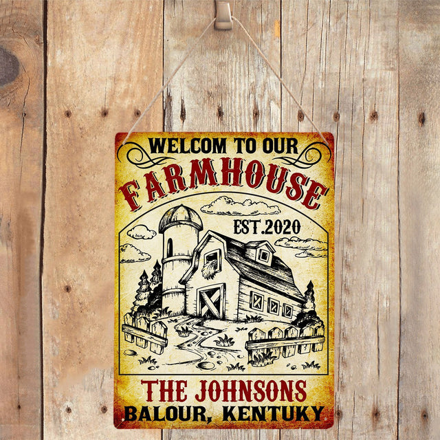 Customized Farm Sign, Welcome To Our Farmhouse