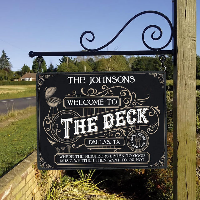 Customized House Sign, Welcome To The Deck