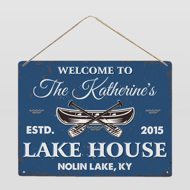 Customized Lake House Sign, Welcome