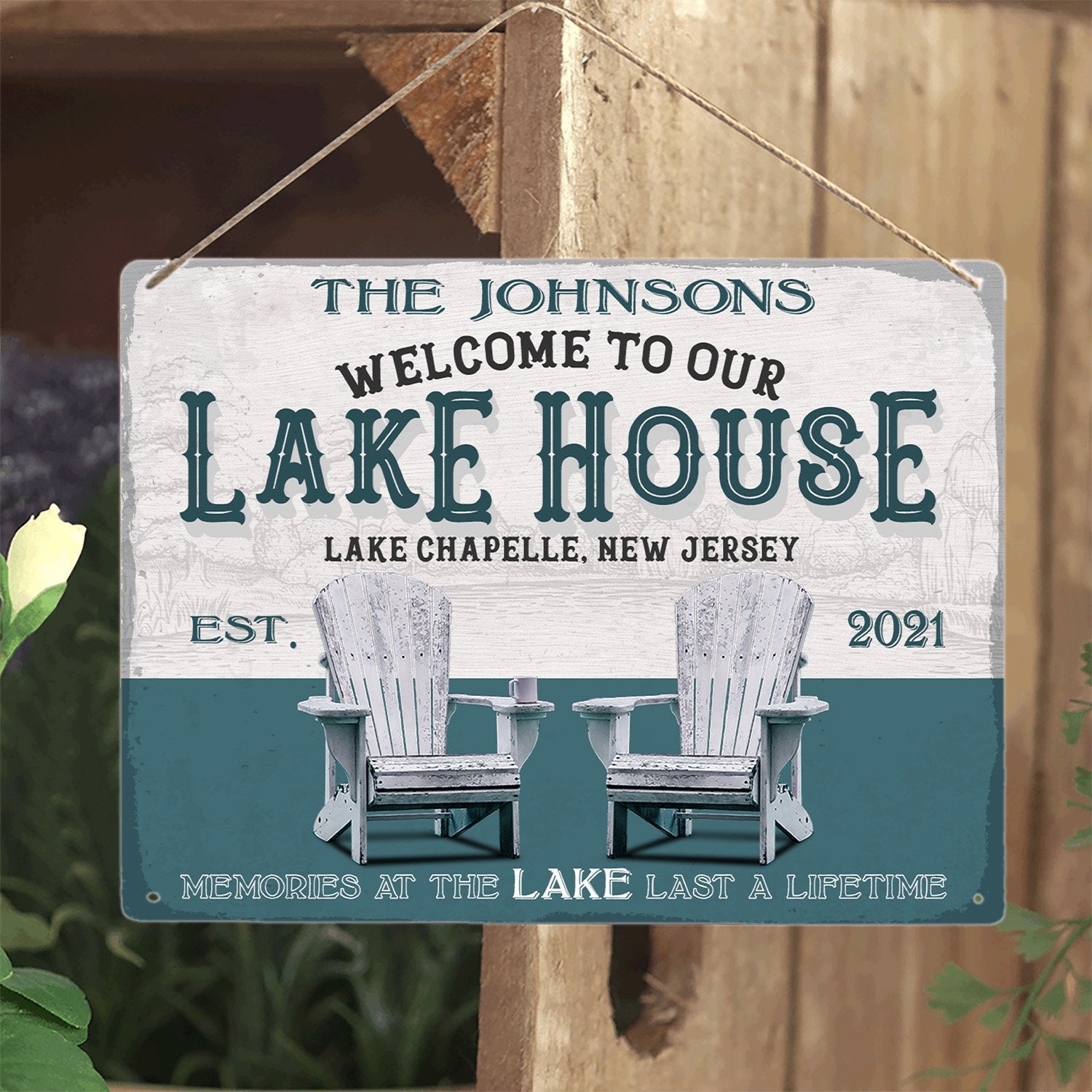 Customized Lake House Sign, Welcome To Our Lake House Memories At The Lake Last A Lifetime