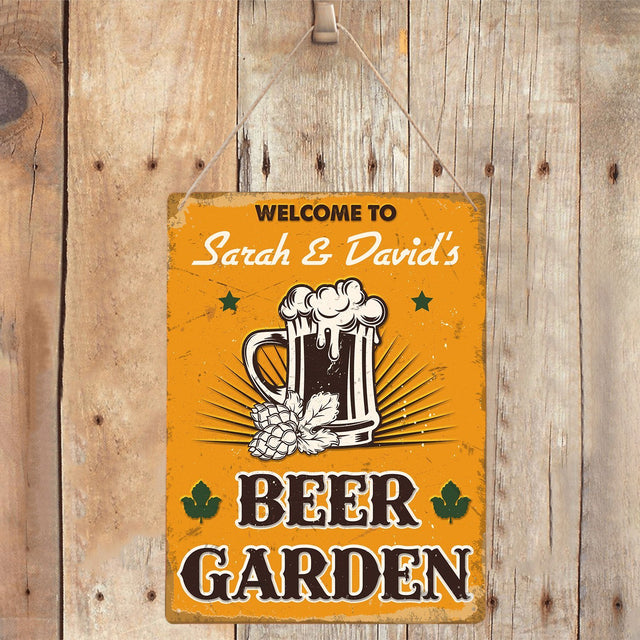 Customized Metal Sign, Welcome To Beer Garden