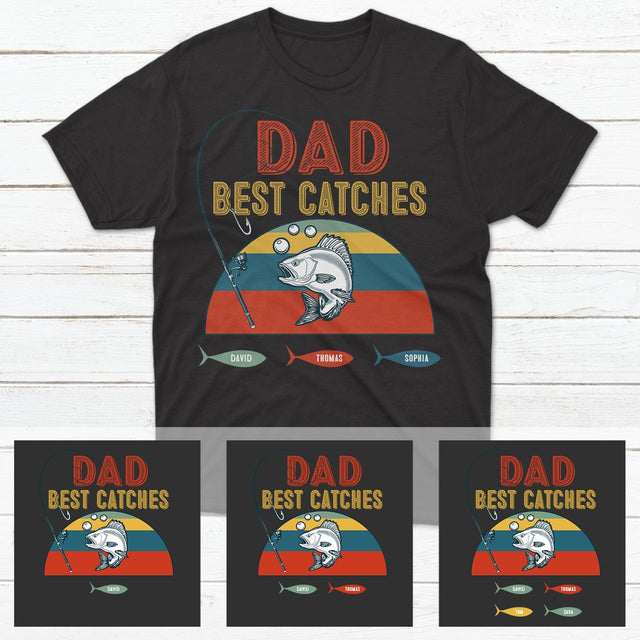 Dad Best Catches Personalized Shirt
