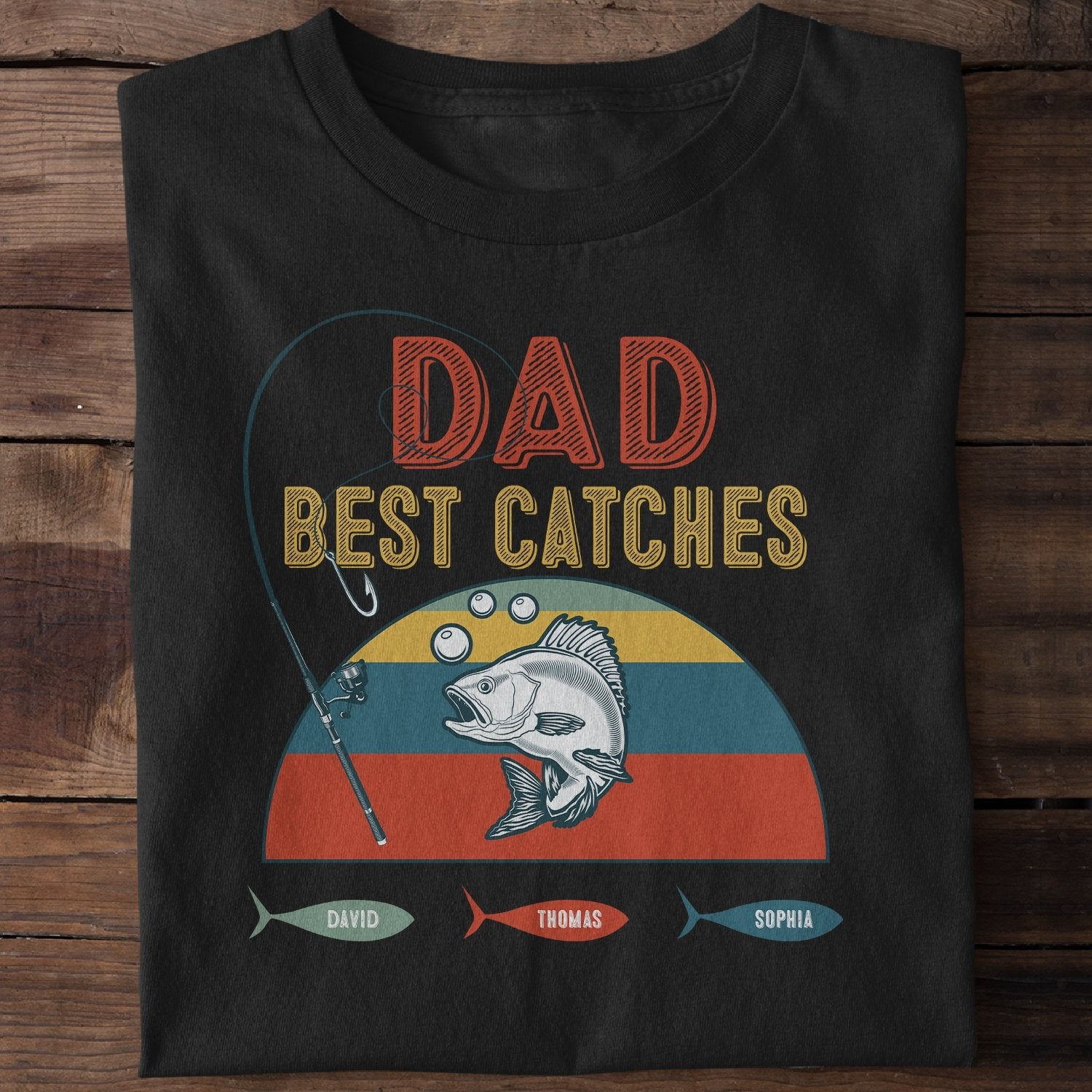 Dad Best Catches Personalized Shirt