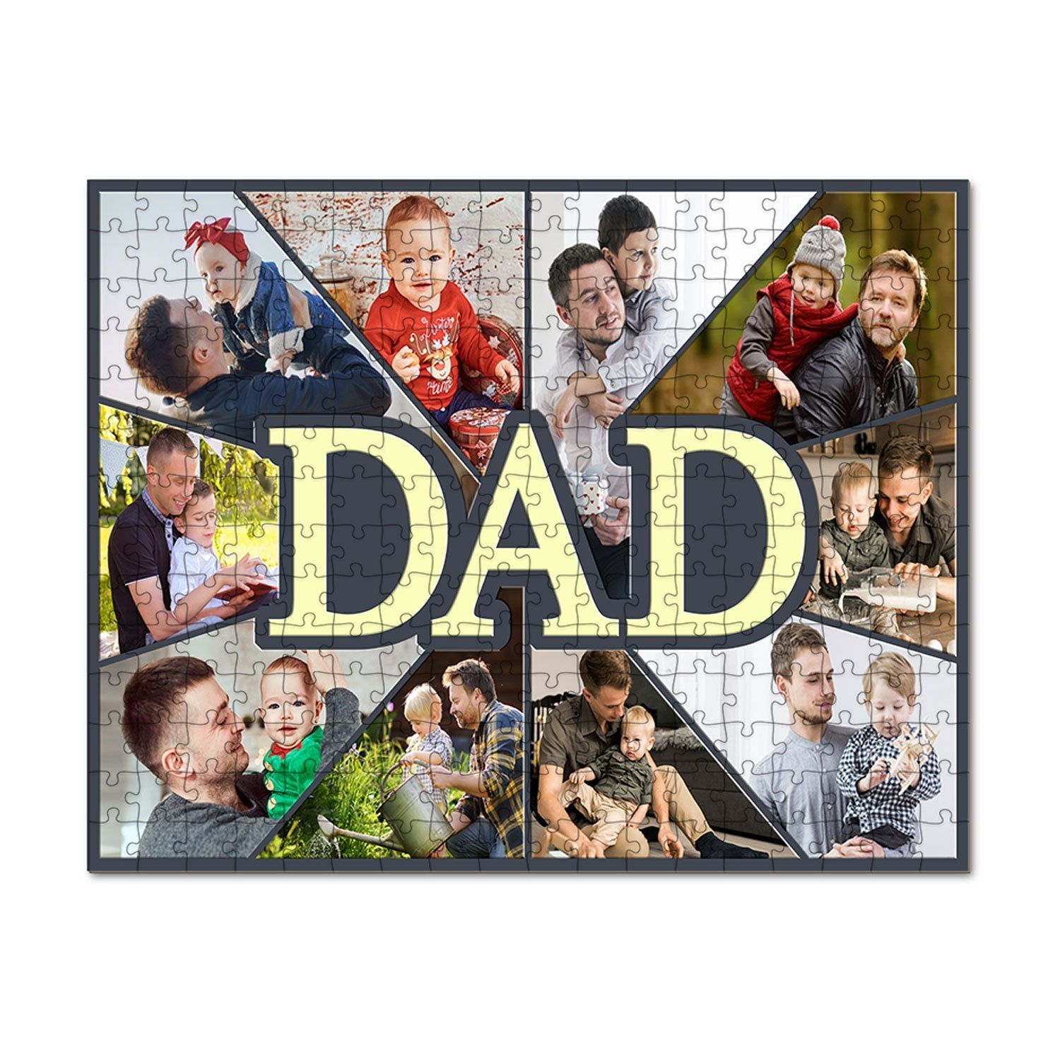 Dad, Custom Photo Collage, 10 Pictures, Jigsaw Puzzles