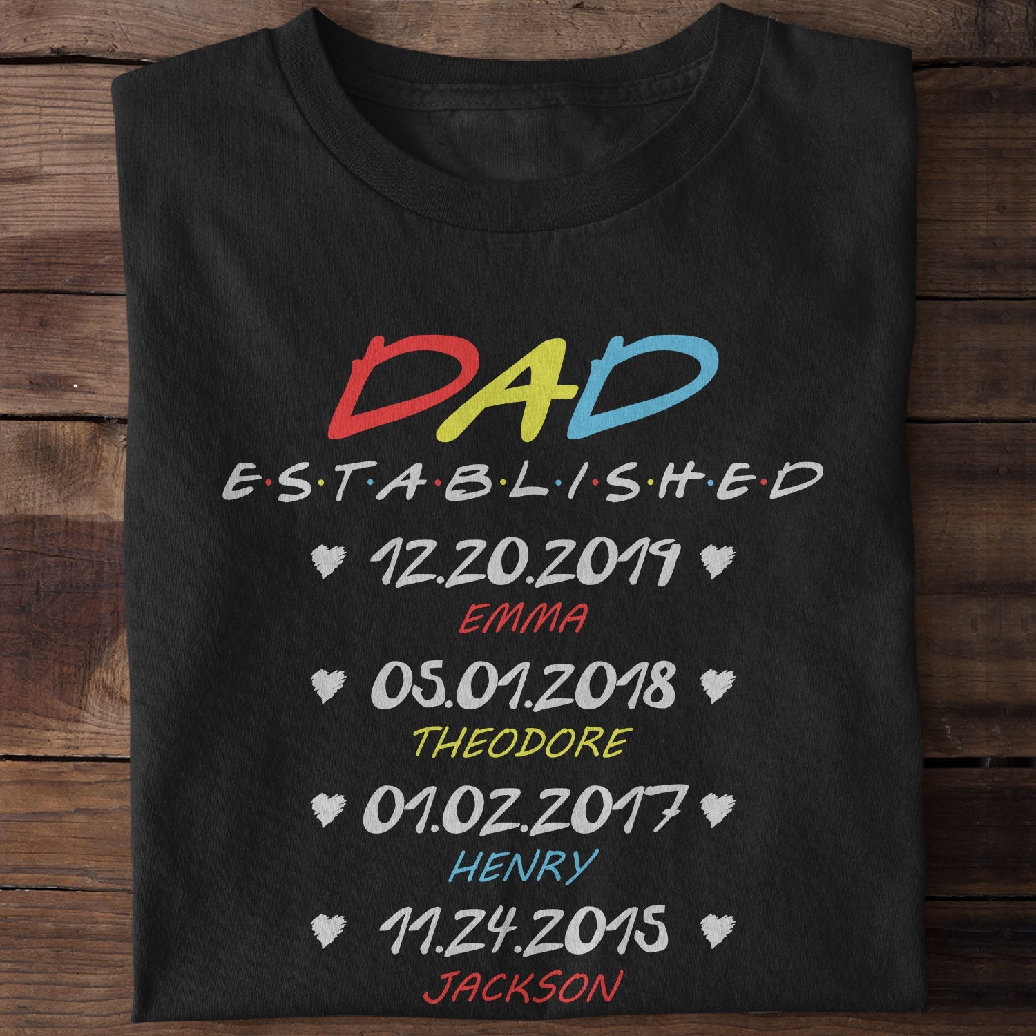 Dad Established Personalized Shirt