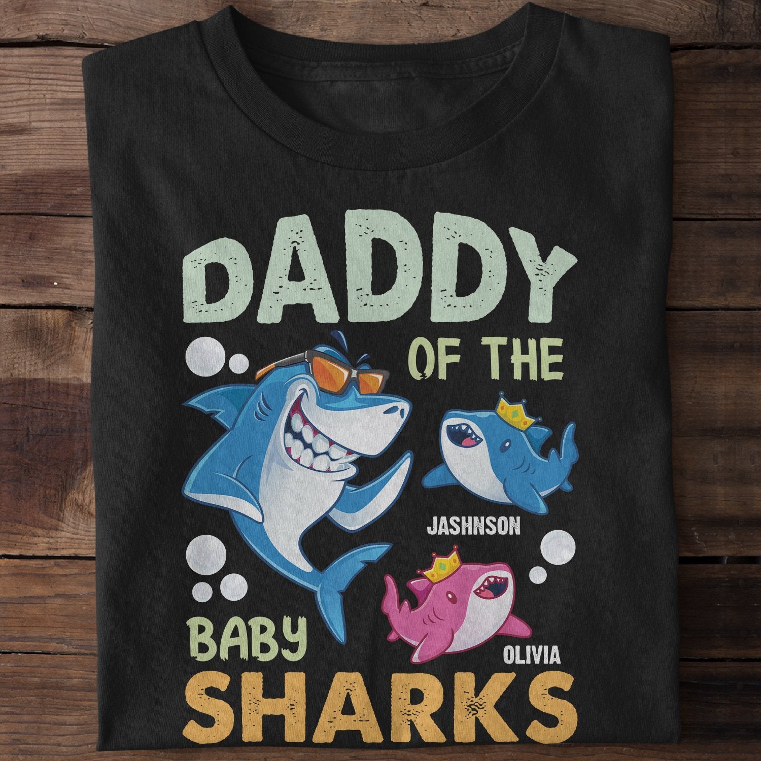 Daddy Of The Baby Sharks Personalized Shirt