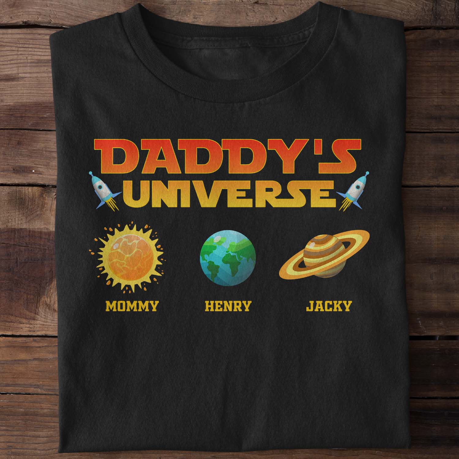 Daddy's Universe Personalized Shirt