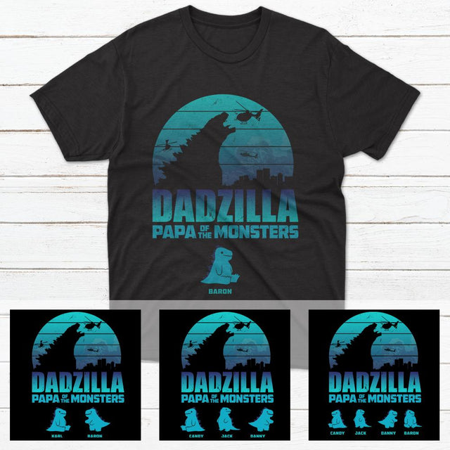 Dadzilla Papa Of The Monsters Personalized Shirt