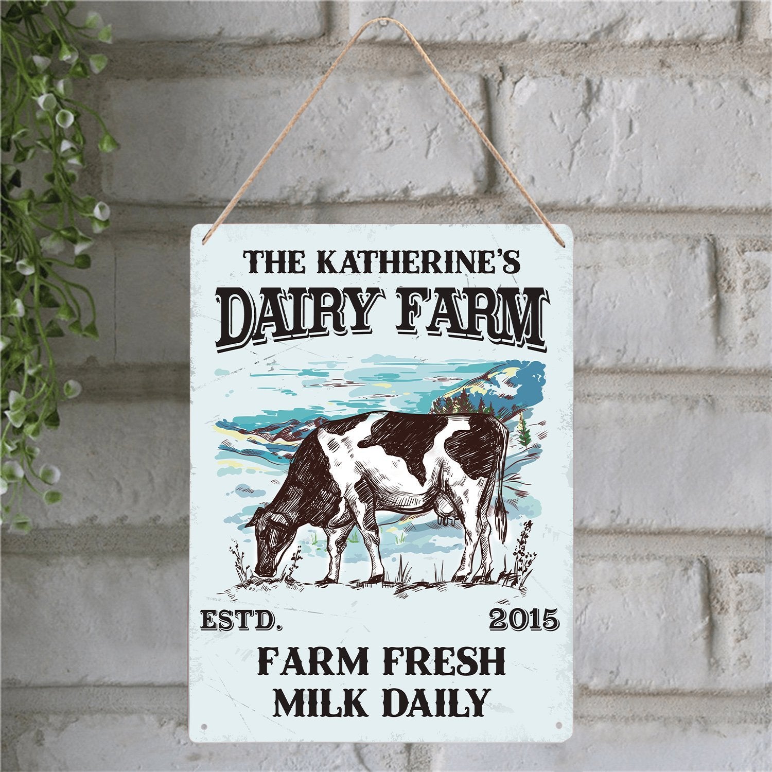Dairy Farm Farm Fresh Milk Daily, Customized Farm Sign