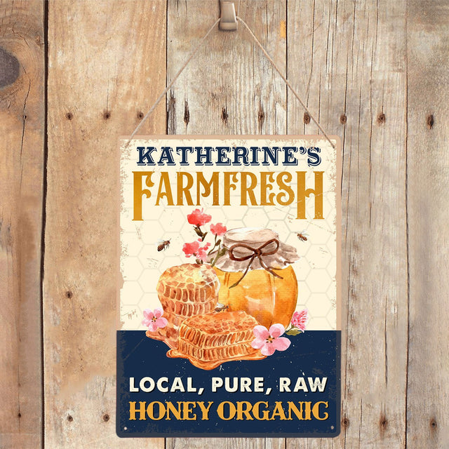 Farm Fresh Local, Pure, Raw Honey Organic, Customized Farm Sign