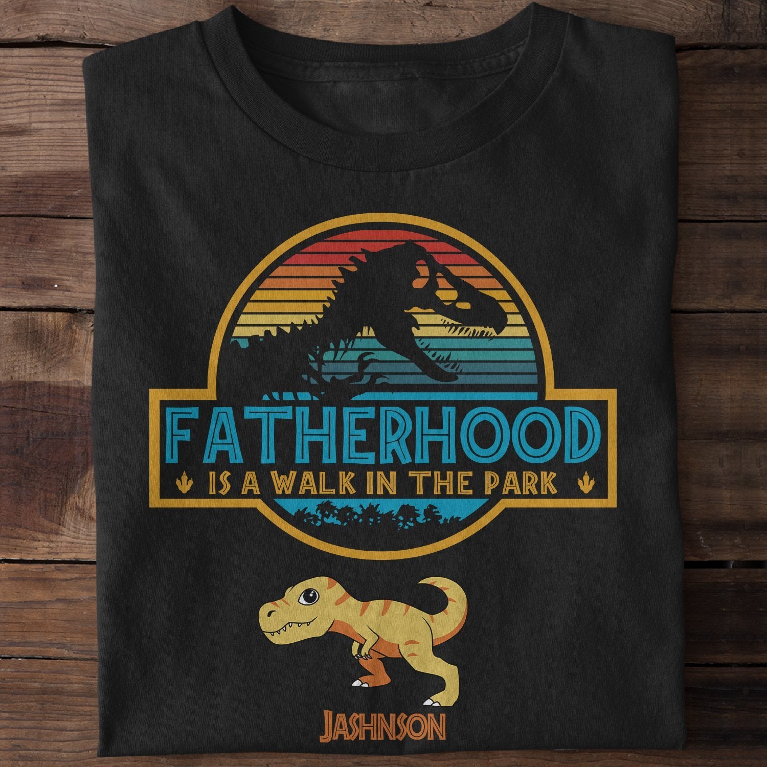 Fatherhood Is A Walk In The Park Personalized Shirt