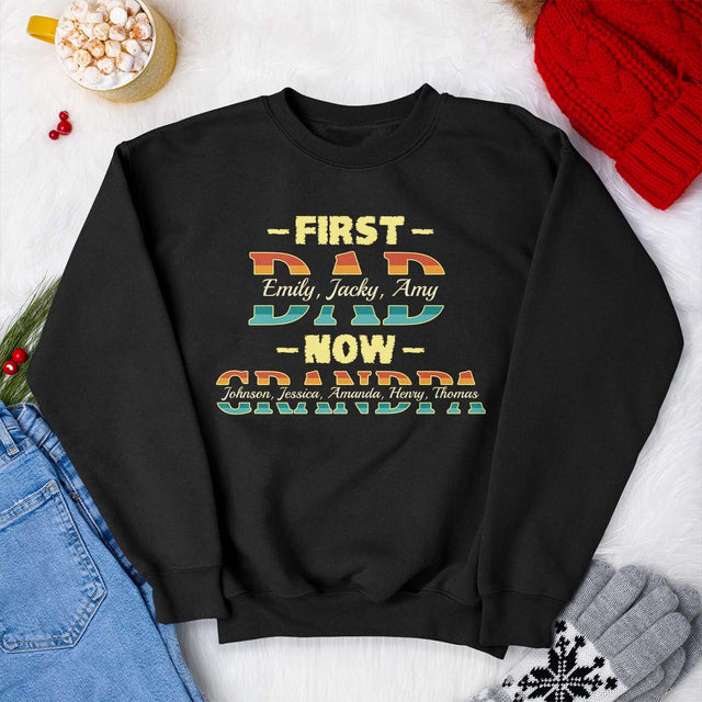 First Dad, Now Grandpa Personalized Shirt