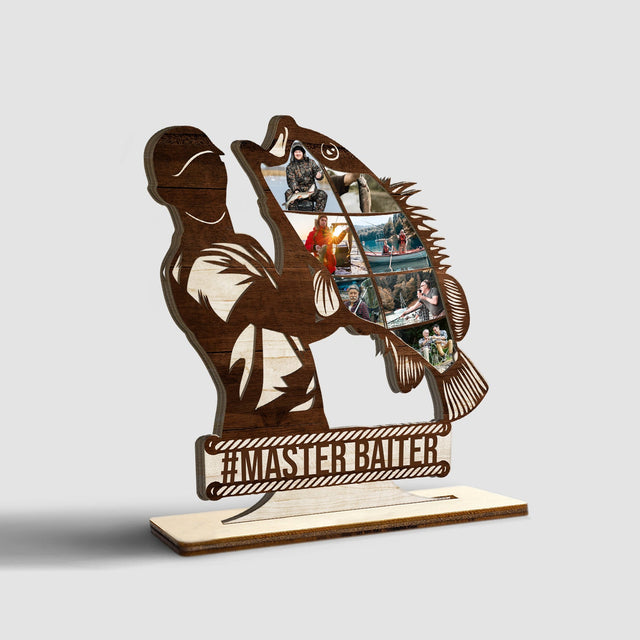 Fishing Man, Custom Photo, Wooden Plaque 3 Layers