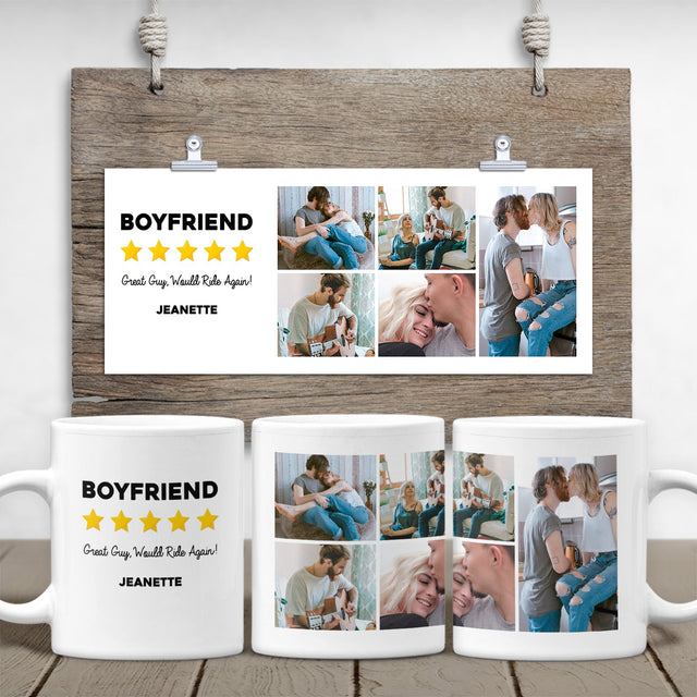 Five Stars, Custom Photo Collage Mug