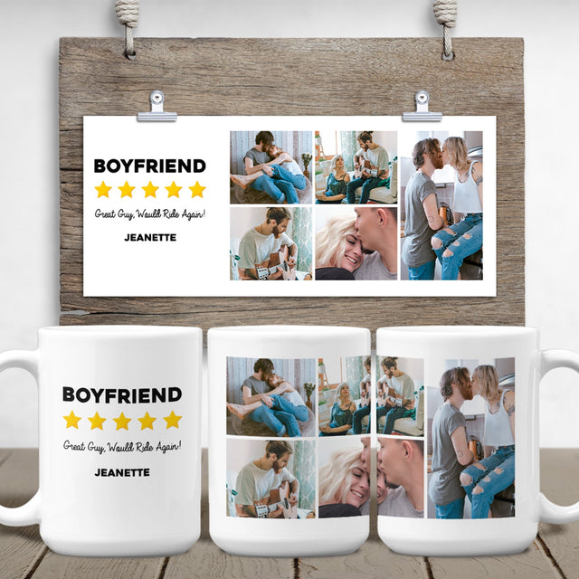 Five Stars, Custom Photo Collage Mug