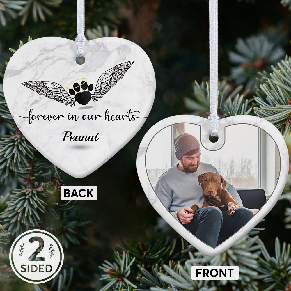 Forever In Our Hearts Decorative Christmas Heart Ornament 2 Sided