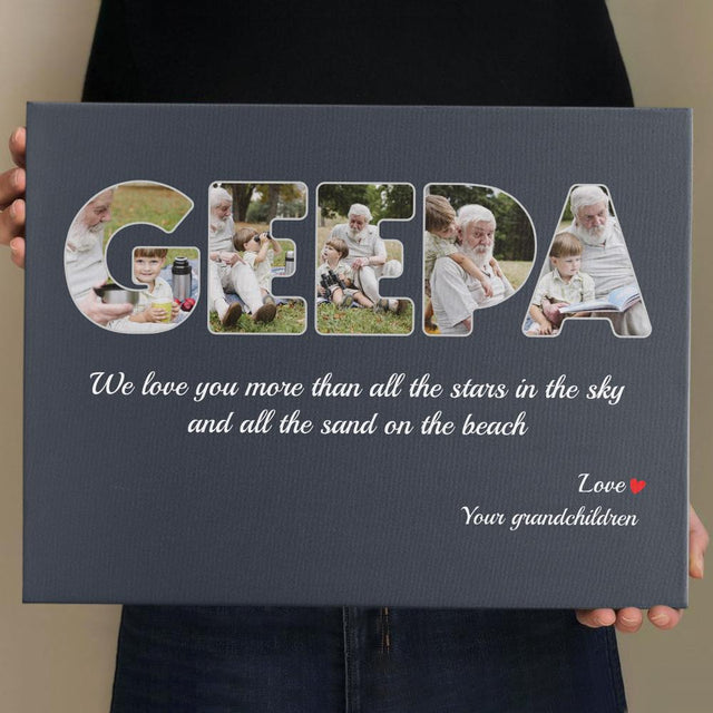 Geepa Custom Photo - Personalized Name And Text Canvas Wall Art
