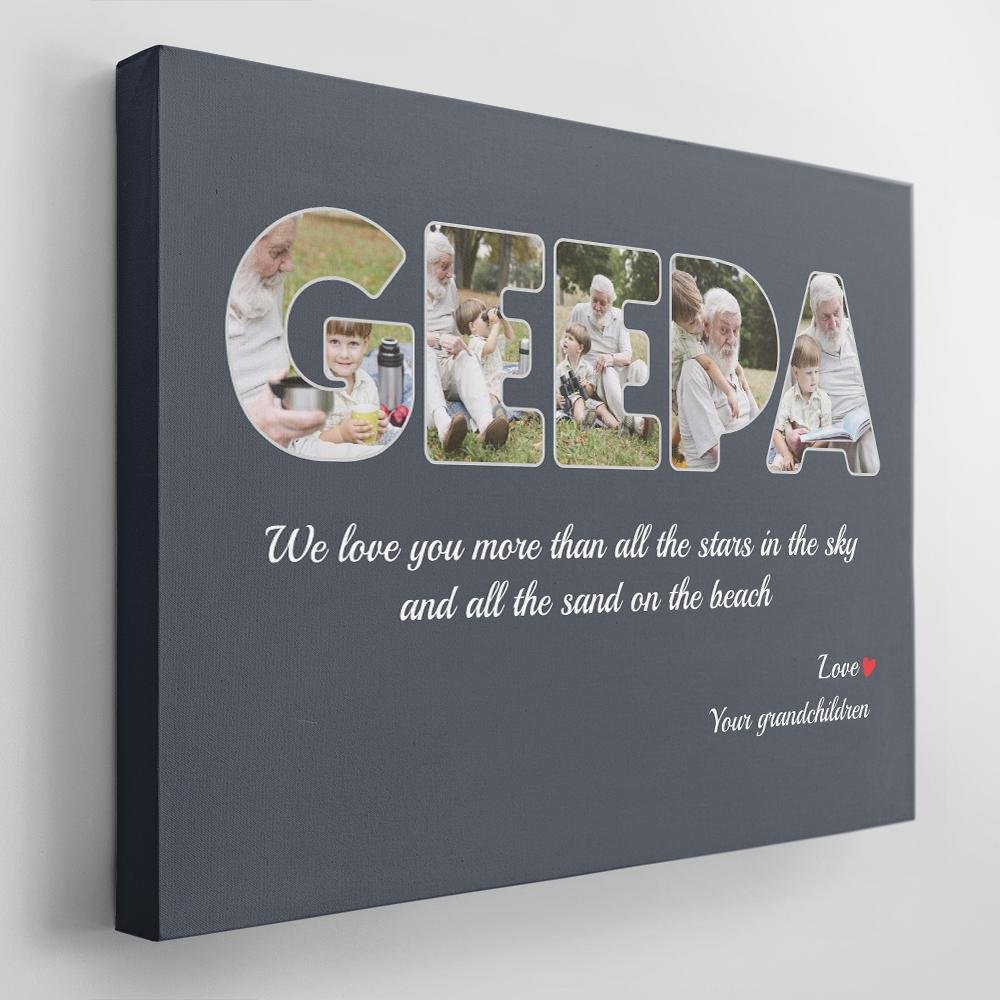 Geepa Custom Photo - Personalized Name And Text Canvas Wall Art
