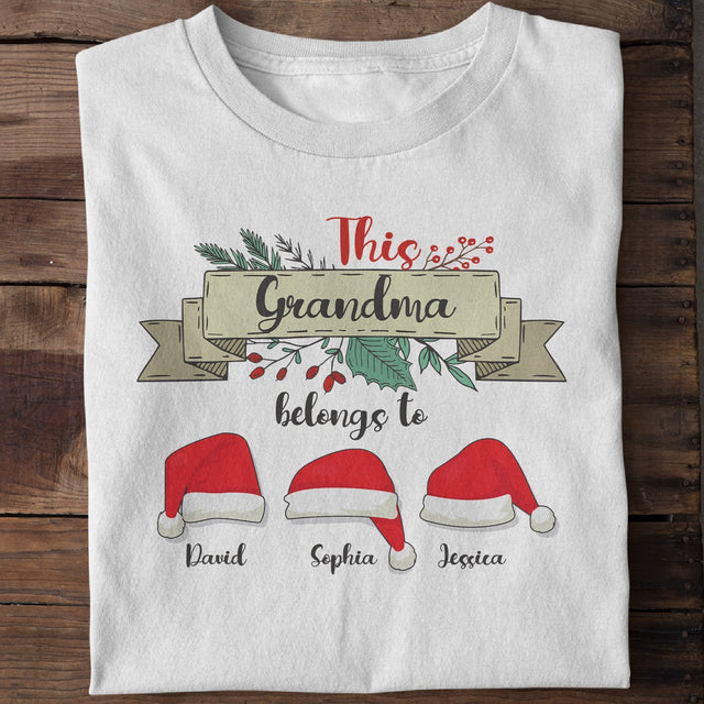 Grandma Belong Christmas Hat Personalized Shirt