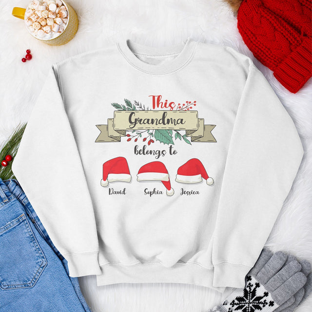 Grandma Belong Christmas Hat Personalized Shirt