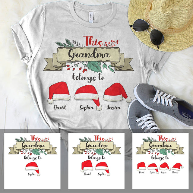 Grandma Belong Christmas Hat Personalized Shirt